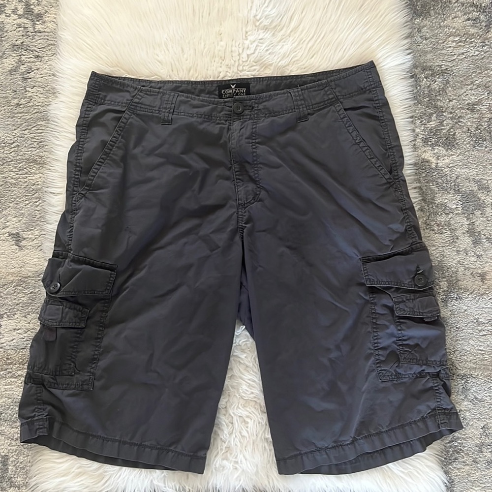 Gray cargo shorts